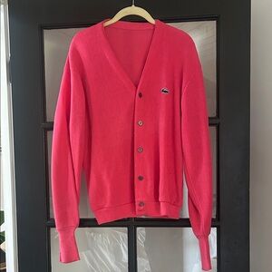 Lacoste Men's Vibrant Pink Cardigan